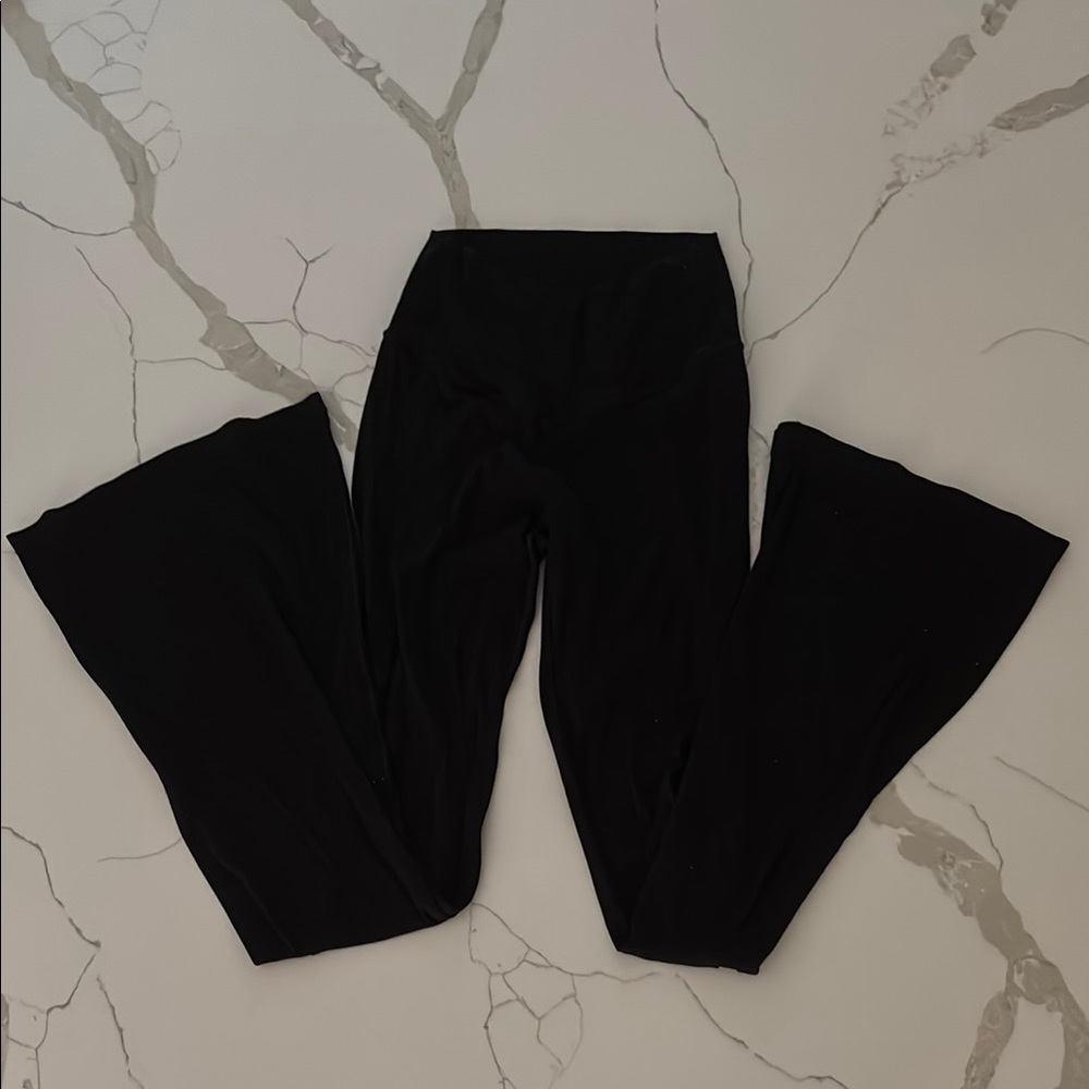 Aerie Black Crossover Flared Leggings